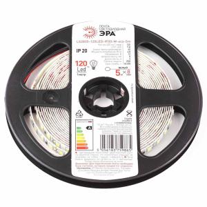 Светодиодная лента ЭРА 4,8W/m 120LED/m 2835SMD белый 5M LS2835-120LED-IP20-W-eco-5m Б0035595