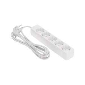 Удлинитель 5 гнезд, 3м, 3х0,75мм?, с/з, белый PROconnect 13-4212