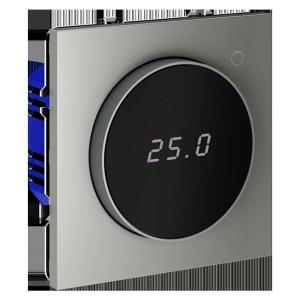 Терморегулятор электронный Voltum S70 с индикацией и датчиком, для теплого пола, (сталь) VLS070105