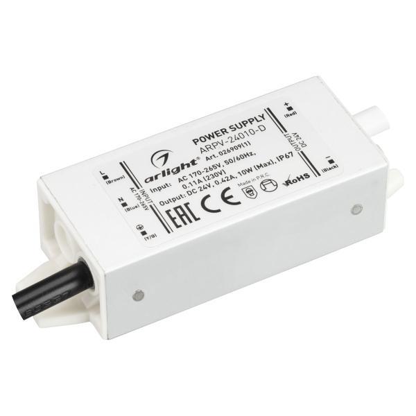 Блок питания Arlight ARPV-010-D 24V 10W IP67 0,42A 026909(1) за 1 079 ₽ в наличии с доставкой по России. Блоки питания. Интернет-магазин каталог товаров актуальные цены и остатки