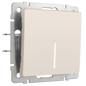 Выключатель одноклавишный Werkel с подсветкой айвори матовый W1110162 4690389184574