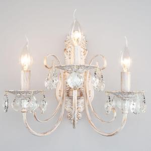 Бра Eurosvet 3305/3 белый с золотом/прозрачный хрусталь Strotskis