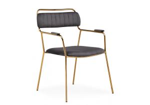 Стул на металлокаркасе Aspen dark gray / gold