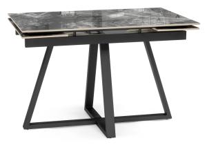 Керамический стол Силлем 120(180)х80 риальто серый темный / черный