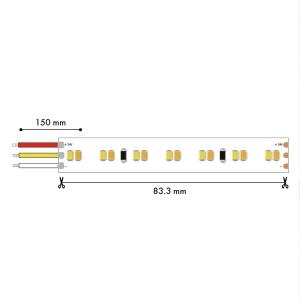 Светодиодная лента Favourite 19,8W/m 168LED/m 2835SMD от теплого до холодного 5M 2001-62020