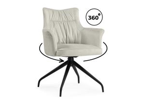 Стул на металлокаркасе Kaser 360 крутящийся ivory / black