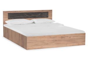 Кровать Taika 160х200 дуб золотой / камень темный