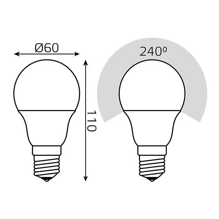 Купить Лампа светодиодная диммируемая Gauss E27 11W 6500К матовая 102502311-D за 289 ₽ в наличии с доставкой по России. Интернет-магазин каталог товаров