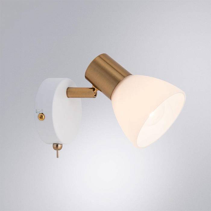 Спот Arte Lamp Falena A3117AP-1WH В наличии, Производитель:Arte Lamp, Тип: С 1 плафоном, Артикул: A3117AP-1WH Доставка по РФ, актуальные цены и остатки, интернет-магазин Торгостров