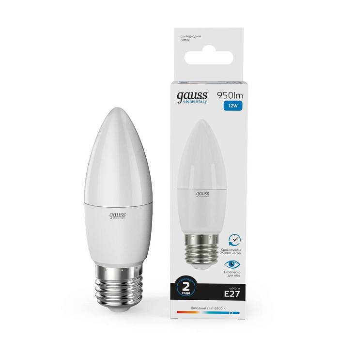 Лампа светодиодная Gauss E27 12W 6500K матовая 30232 В наличии, Производитель:Gauss, Тип: Светодиодные, Артикул: 30232 Доставка по РФ, актуальные цены и остатки, интернет-магазин Торгостров