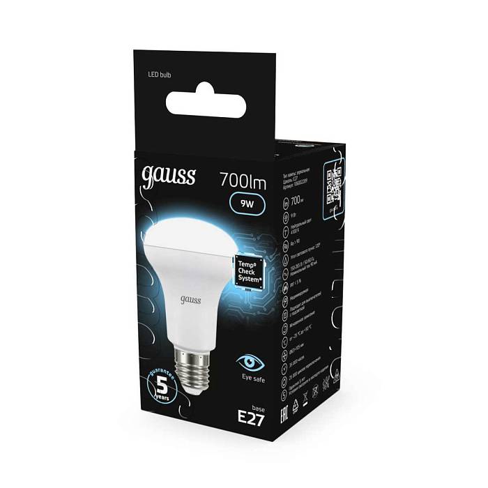 Лампа светодиодная рефлекторная Gauss E27 9W 4100K матовая 106002209 В наличии, Производитель:Gauss, Тип: Светодиодные, Артикул: 106002209 Доставка по РФ, актуальные цены и остатки, интернет-магазин Торгостров