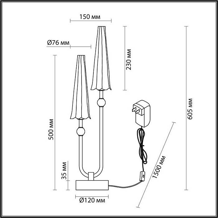 Настольная лампа Odeon Light Exclusive Modern Fungo 5429/10TL В наличии, Производитель:Odeon Light, Тип: Декоративные, Артикул: 5429/10TL Доставка по РФ, актуальные цены и остатки, интернет-магазин Торгостров