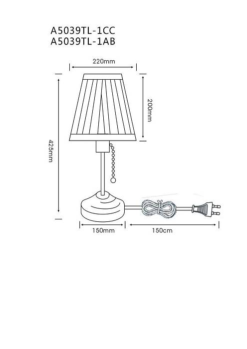 Настольная лампа Arte Lamp Marriot A5039TL-1CC В наличии, Производитель:Arte Lamp, Тип: Декоративные, Артикул: A5039TL-1CC Доставка по РФ, актуальные цены и остатки, интернет-магазин Торгостров