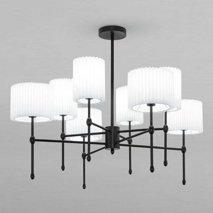 Подвесная люстра Eurosvet Notturno 60162/8 черный В наличии, Производитель:Eurosvet, Тип: Люстры на штанге, Артикул: a065663 Доставка по РФ, актуальные цены и остатки, интернет-магазин Торгостров