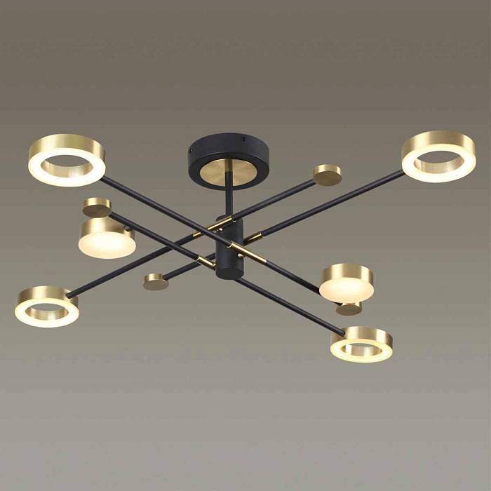 Потолочная светодиодная люстра Odeon Light Midcent Denzel 4321/55CL В наличии, Производитель:Odeon Light, Тип: Потолочные, Артикул: 4321/55CL Доставка по РФ, актуальные цены и остатки, интернет-магазин Торгостров