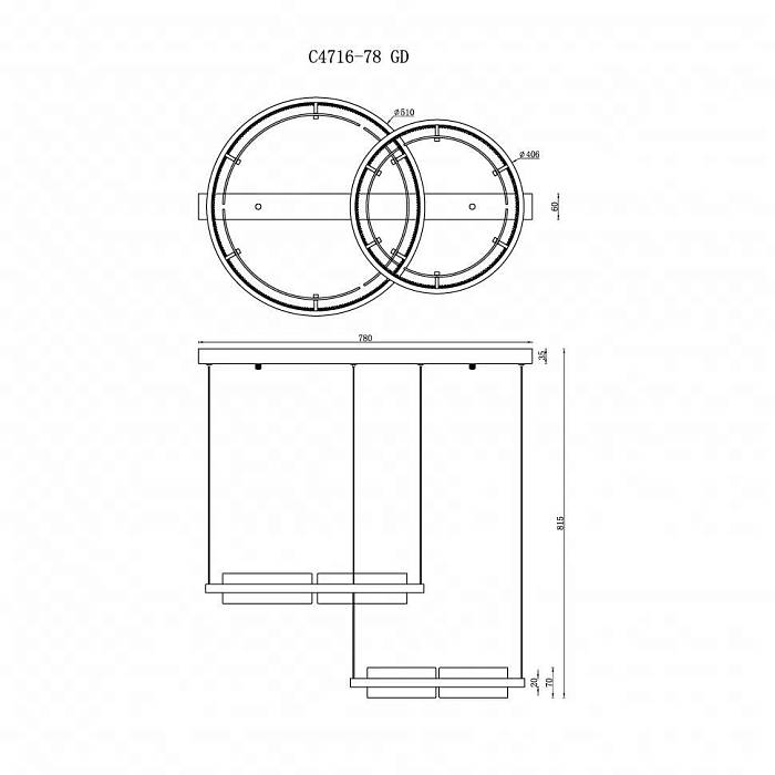  В наличии, Производитель:iLedex, Тип: Подвесные, Артикул: C4716-78 GD Доставка по РФ, актуальные цены и остатки, интернет-магазин Торгостров