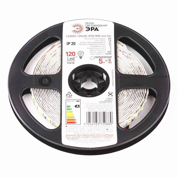Светодиодная лента ЭРА 9,6W/m 120LED/m 2835SMD теплый белый 5M LS2835-120LED-IP20-WW-eco-5m Б0035596 Светодиодная лента ЭРА 9,6W/m 120LED/m 2835SMD теплый белый 5M LS2835-120LED-IP20-WW-eco-5m Б0035596 за 592 ₽ в наличии с доставкой по России. Светодиодные ленты. Интернет-магазин каталог товаров актуальные цены и остатки