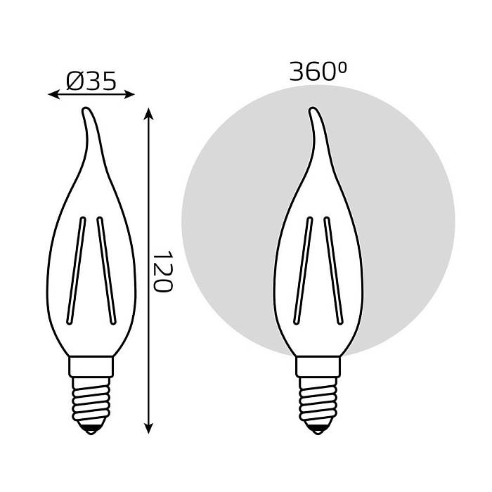 Купить Лампа светодиодная филаментная Gauss E14 7W 2700К прозрачная 104801107 за 225 ₽ в наличии с доставкой по России. Интернет-магазин каталог товаров