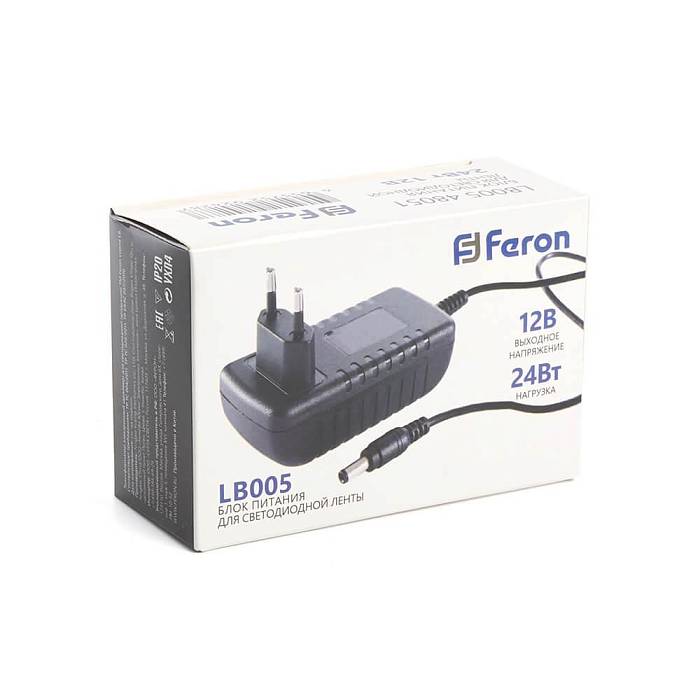 Блок питания для светодиодной ленты Feron LB005 12V 24W IP20 2A 48051 Блок питания для светодиодной ленты Feron LB005 12V 24W IP20 2A 48051 за 411 ₽ в наличии с доставкой по России. Блоки питания. Интернет-магазин каталог товаров актуальные цены и остатки