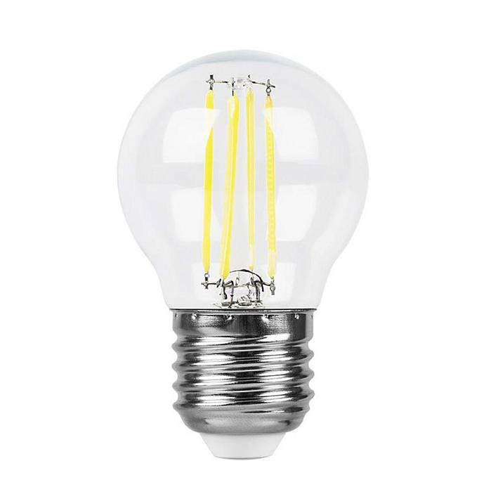 Купить Лампа светодиодная филаментная Feron E27 7W 6400K прозрачная LB-52 38222 за 157 ₽ в наличии с доставкой по России. Интернет-магазин каталог товаров