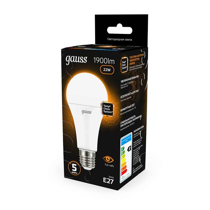 Лампа светодиодная Gauss E27 22W 3000К матовая 102502122 В наличии, Производитель:Gauss, Тип: Светодиодные, Артикул: 102502122 Доставка по РФ, актуальные цены и остатки, интернет-магазин Торгостров