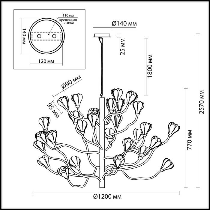 Подвесная люстра Odeon Light Modern Gardi 5090/30 В наличии, Производитель:Odeon Light, Тип: Большие люстры, Артикул: 5090/30 Доставка по РФ, актуальные цены и остатки, интернет-магазин Торгостров