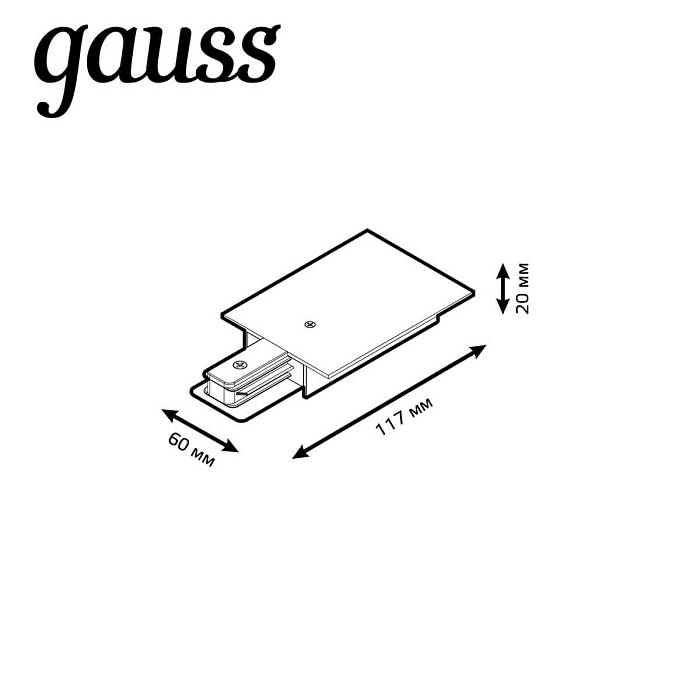 Адаптер питания Gauss TR139 за 279 ₽ в наличии с доставкой по России. Комплектующие для трековых систем. Интернет-магазин каталог товаров актуальные цены и остатки