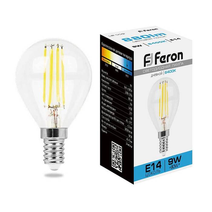 Купить Лампа светодиодная филаментная Feron E14 9W 6400K прозрачная LB-509 38223 за 175 ₽ в наличии с доставкой по России. Интернет-магазин каталог товаров