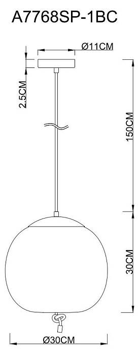 В наличии, Производитель:Arte Lamp, Тип: Подвесные, Артикул: A7768SP-1BC Доставка по РФ, актуальные цены и остатки, интернет-магазин Торгостров