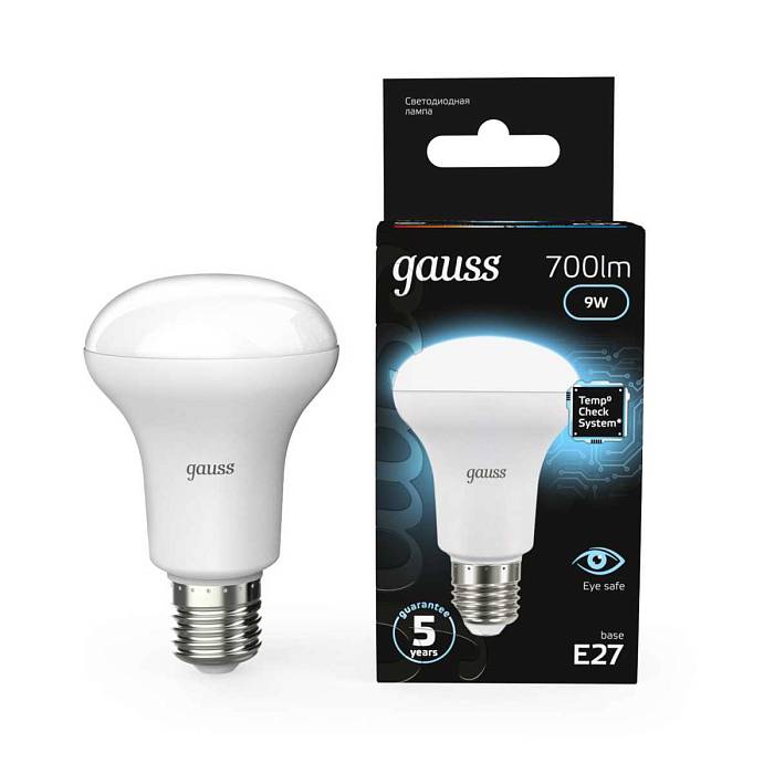 Лампа светодиодная рефлекторная Gauss E27 9W 4100K матовая 106002209 В наличии, Производитель:Gauss, Тип: Светодиодные, Артикул: 106002209 Доставка по РФ, актуальные цены и остатки, интернет-магазин Торгостров