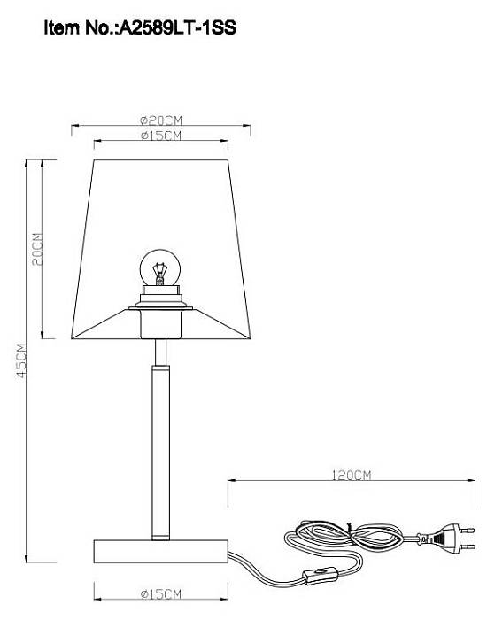 В наличии, Производитель:Arte Lamp, Тип: Декоративные, Артикул: A2589LT-1SS Доставка по РФ, актуальные цены и остатки, интернет-магазин Торгостров