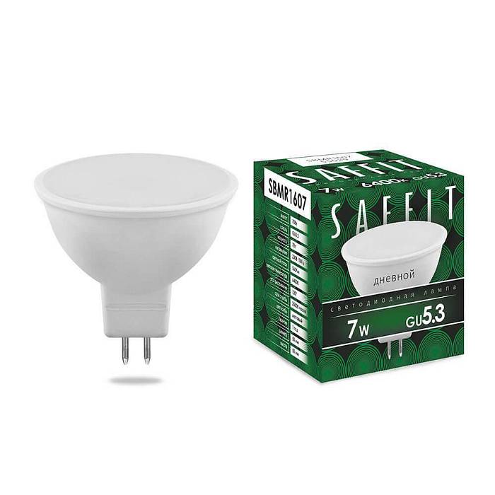 Лампа светодиодная Saffit MR16 GU5.3 7W 6400K Грибок Матовая SBMR1607 55029 В наличии, Производитель:Saffit, Тип: Светодиодные, Артикул: 55029 Доставка по РФ, актуальные цены и остатки, интернет-магазин Торгостров