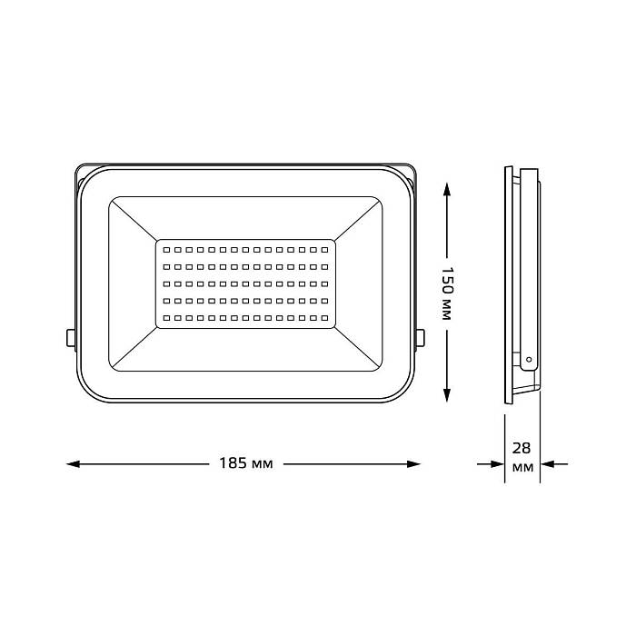 Прожектор светодиодный Gauss Qplus 50W 6500К 690511350 В наличии, Производитель:Gauss, Тип: Прожекторы, Артикул: 690511350 Доставка по РФ, актуальные цены и остатки, интернет-магазин Торгостров