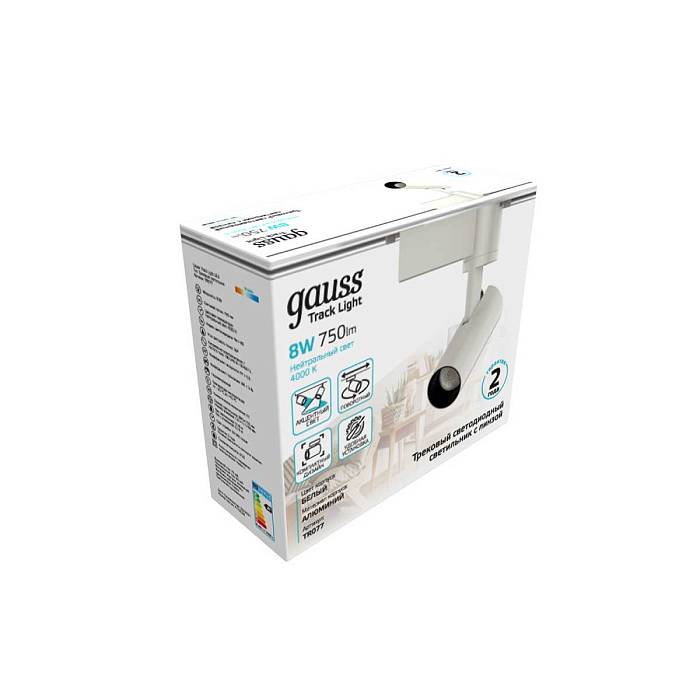 Трековый светодиодный светильник Gauss Track Light Led TR077 Трековый светодиодный светильник Gauss Track Light Led TR077 за 865 ₽ в наличии с доставкой по России. Трековые светильники. Интернет-магазин каталог товаров актуальные цены и остатки