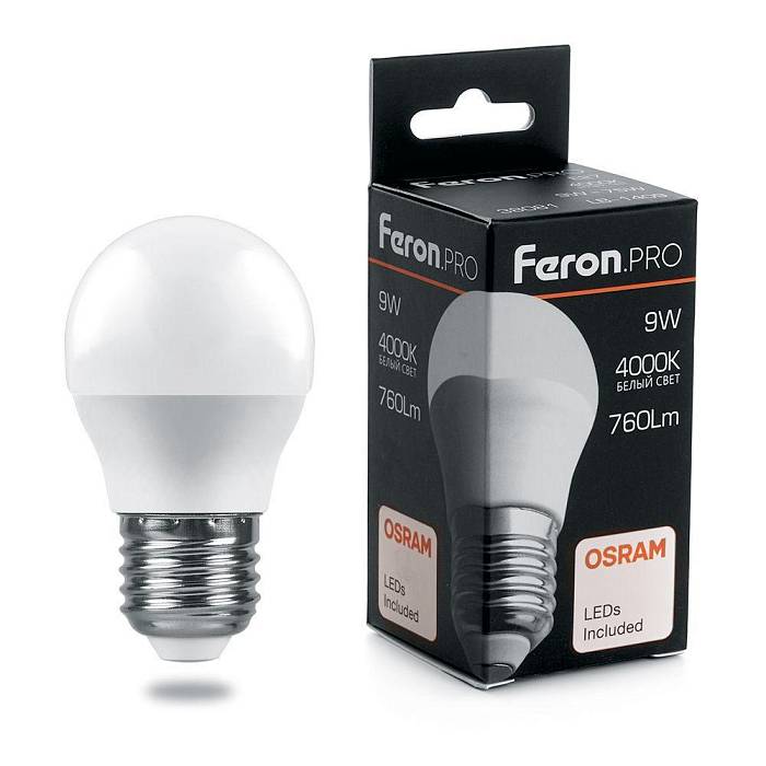 Лампа светодиодная Feron E27 9W 4000K Матовая LB-1409 38081 В наличии, Производитель:Feron, Тип: Светодиодные, Артикул: 38081 Доставка по РФ, актуальные цены и остатки, интернет-магазин Торгостров