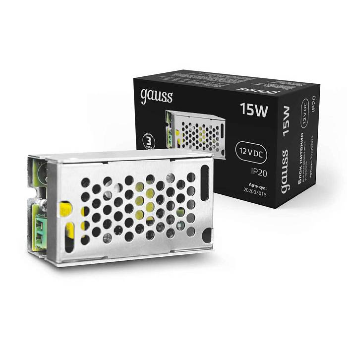 Блок питания Gauss Led Strip PS 12V 15W IP20 2A 202003015 за 679 ₽ в наличии с доставкой по России. Блоки питания. Интернет-магазин каталог товаров актуальные цены и остатки