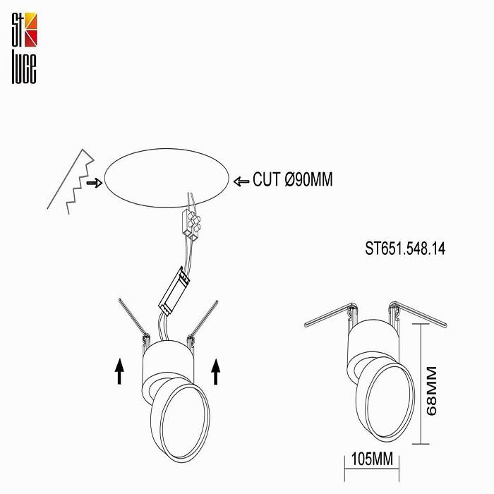 Встраиваемый светодиодный спот ST Luce ST651.548.14 В наличии, Производитель:ST Luce, Тип: Встраиваемые споты, Артикул: ST651.548.14 Доставка по РФ, актуальные цены и остатки, интернет-магазин Торгостров