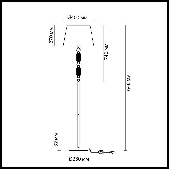 Торшер Odeon Light Classic Candy 4861/1FA В наличии, Производитель:Odeon Light, Тип: С 1 плафоном, Артикул: 4861/1FA Доставка по РФ, актуальные цены и остатки, интернет-магазин Торгостров