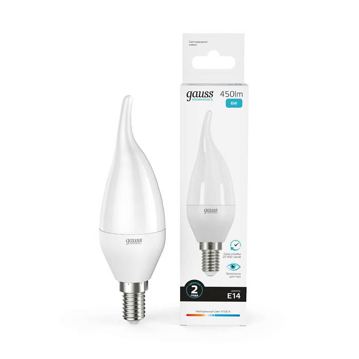 Лампа светодиодная Gauss E14 6W 4100K матовая 34126 В наличии, Производитель:Gauss, Тип: Светодиодные, Артикул: 34126 Доставка по РФ, актуальные цены и остатки, интернет-магазин Торгостров