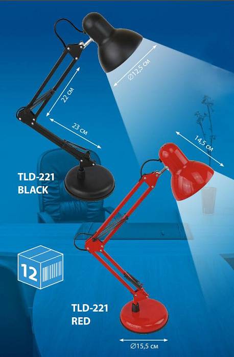 Настольная лампа Uniel TLI-221 Red E27 UL-00002121 В наличии, Производитель:Uniel, Тип: Офисные, Артикул: TLI-221 Red E27 Доставка по РФ, актуальные цены и остатки, интернет-магазин Торгостров