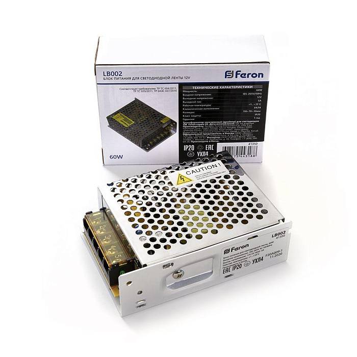 Блок питания для светодиодной ленты Feron LB002 12V 60W IP20 5A 41350 Блок питания для светодиодной ленты Feron LB002 12V 60W IP20 5A 41350 за 800 ₽ в наличии с доставкой по России. Блоки питания. Интернет-магазин каталог товаров актуальные цены и остатки