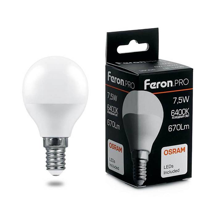 Лампа светодиодная Feron E14 7,5W 6400K матовая LB-1407 38073 В наличии, Производитель:Feron, Тип: Светодиодные, Артикул: 38073 Доставка по РФ, актуальные цены и остатки, интернет-магазин Торгостров
