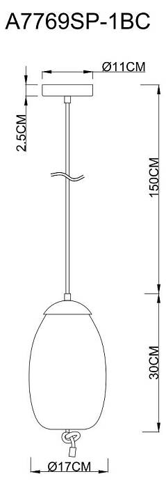 Подвесной светодиодный светильник Arte Lamp Cody A7769SP-1BC В наличии, Производитель:Arte Lamp, Тип: Подвесные, Артикул: A7769SP-1BC Доставка по РФ, актуальные цены и остатки, интернет-магазин Торгостров