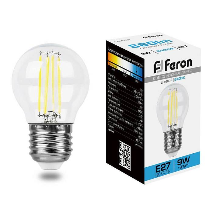 Купить Лампа светодиодная филаментная Feron E27 9W 6400K прозрачная LB-509 38224 за 175 ₽ в наличии с доставкой по России. Интернет-магазин каталог товаров