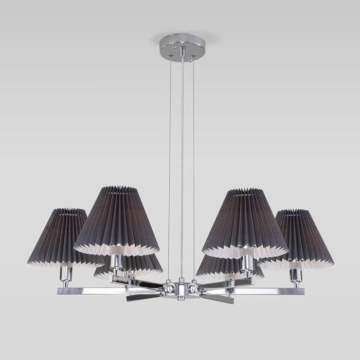Подвесная люстра Eurosvet Peony 60136/6 хром/графит В наличии, Производитель:Eurosvet, Тип: Подвесные, Артикул: a059041 Доставка по РФ, актуальные цены и остатки, интернет-магазин Торгостров