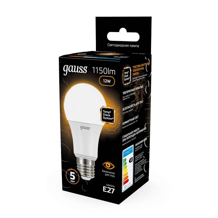 Лампа светодиодная Gauss E27 12W 3000K матовая 102502112 В наличии, Производитель:Gauss, Тип: Светодиодные, Артикул: 102502112 Доставка по РФ, актуальные цены и остатки, интернет-магазин Торгостров