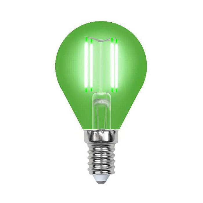 Купить Лампа светодиодная филаментная Uniel E14 5W зеленая LED-G45-5W/GREEN/E14 GLA02GR UL-00002987 за 206 ₽ в наличии с доставкой по России. Интернет-магазин каталог товаров