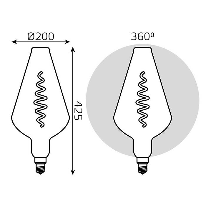 Купить Лампа светодиодная филаментная Gauss E27 8,5W 2000K янтарная 180802105 за 2 550 ₽ в наличии с доставкой по России. Интернет-магазин каталог товаров