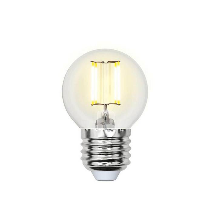 Купить Лампа светодиодная филаментная Uniel E27 5W 4000K LED-G45-5W/NW/E27/CL/DIM GLA01TR UL-00002871 за 198 ₽ в наличии с доставкой по России. Интернет-магазин каталог товаров